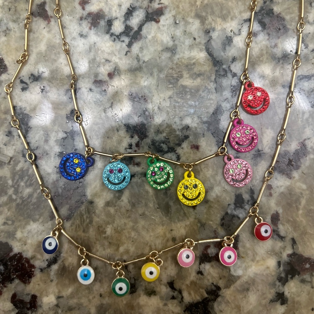 Brand New Betsey Johnson Colorful Charm Necklace